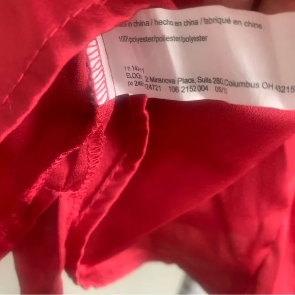 Eloquii Satin Long Sleeve Bow Gathered Blouse - Picture 5 of 10